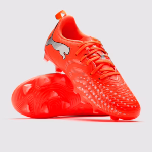 נעלי פומה לילדים פיוצ'ר 9 פליי FG/AG - אדום פומה/לבן פומה/אדום זוהר/שחור פומה