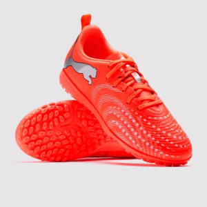 נעלי פומה לילדים פיוצ'ר 9 פליי TT - אדום פומה/לבן פומה/אדום זוהר/שחור פומה