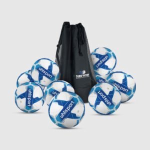 10 כדורי רגל UHLSPORT מס' 5 כולל שק מקצועי