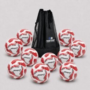 10 כדורגל UHLSPORT מס’ 5 ושק מקצועי